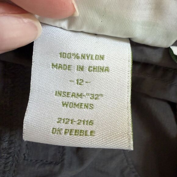 Exofficio Insect Shield Pants Womens 12 Gray Gorpcore Hiking Camping Performance - Picture 11 of 16